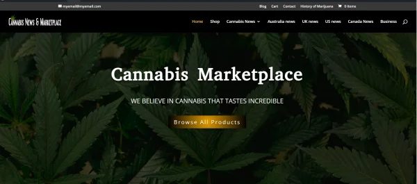 Cannabis Marketplace and News  WordPress Website