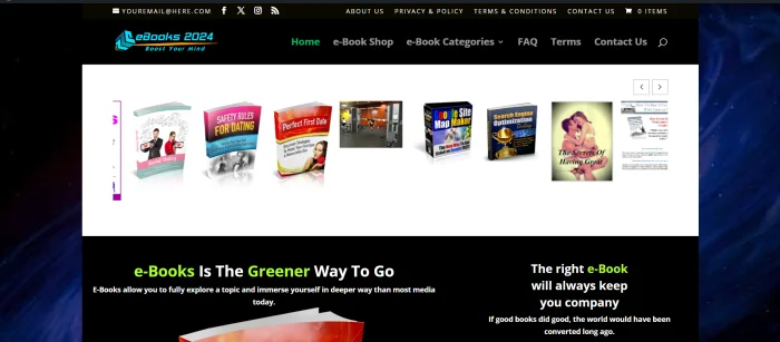 eBooks 2024 Store WordPress website