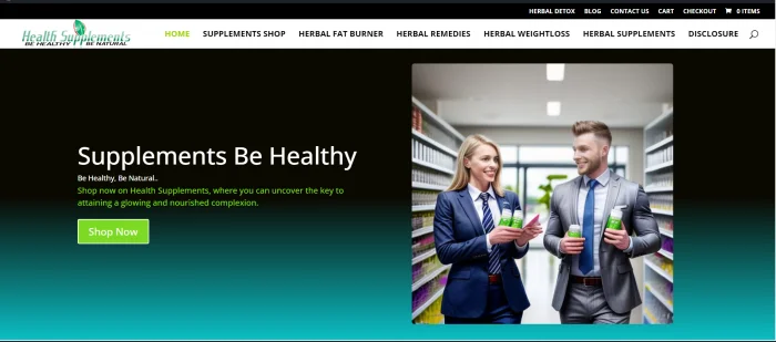 Herbal Supplements Store WordPress Website