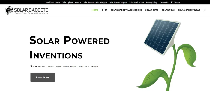 Solar Gadgets   WordPress Website